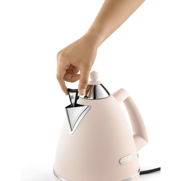 De'Longhi Argento Flora KBX3016.PK Kettle, 360 Swivel base & cord storage, Pink