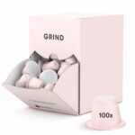 Grind House Blend Arabica Coffee Pods – Pack of 100 – Nespresso® Original Compatible Capsules – Home-Compostable – Barista Quality – Medium Roast