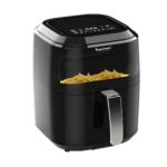 Innoteck Kitchen Pro 5L Air Fryer with Viewing Window - Healthy Low Fat No Oil Cooking - For Air Frying, Roast, Dehydrate, Bake, & Reheat - Dishwasher Safe Accessories, Non-Slip Feet - Gloss Black