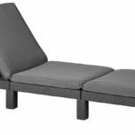 Allibert by Keter Daytona Sunlounger, Graphite with Grey Cushion