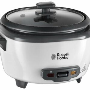 Russell Hobbs Electric Rice Cooker - 1.2kg (6 Portion - 145g per serving) Removable non stick bowl, Dishwasher-safe bowl & lid, Steamer basket, measuring cup & spoon inc, Energy saving, 300W, 27030