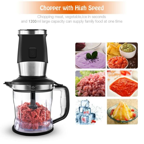 Blender Smoothie Maker, 700W Blender, Portable Food Chopper and Grinder, 570ml BPA Free Bottle, 300ml Grinder Cup, 1200ml Jug, Processor Blenders for Kitchen (TB18SM)