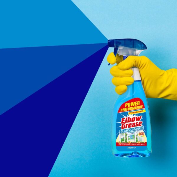 Elbow Grease Glass Cleaner with Vinegar for Windows and Mirrors, 500 ml - Window Cleaning Equipment (Pack of 1)