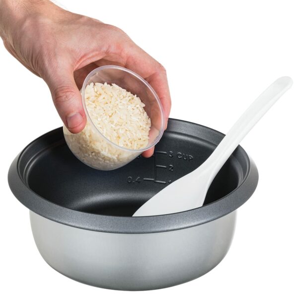 Russell Hobbs Electric Rice Cooker - 1.2kg (6 Portion - 145g per serving) Removable non stick bowl, Dishwasher-safe bowl & lid, Steamer basket, measuring cup & spoon inc, Energy saving, 300W, 27030
