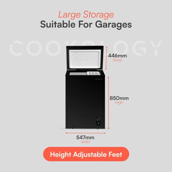 Cookology Freezer CCFZ99BK Freestanding Chest in White 99 Litre Capacity