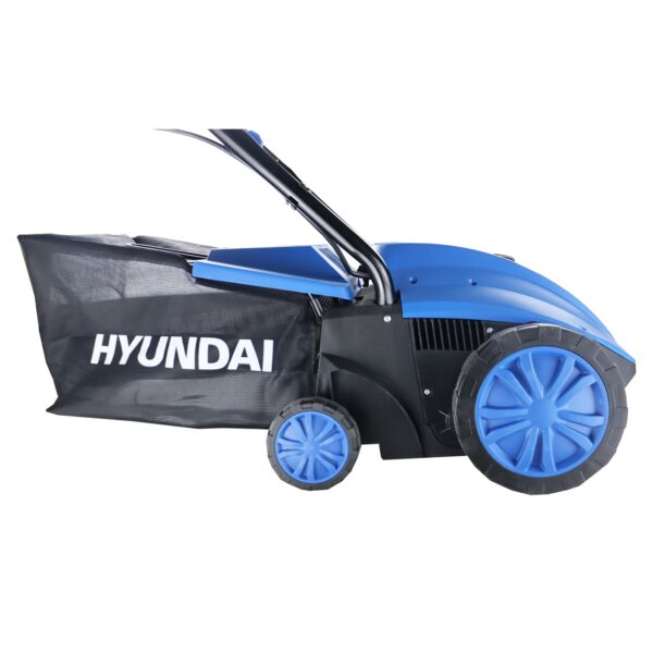 Hyundai Electric Lawn Scarifier/Aerator/Lawn Rake, 1500w, 32cm Working Width, 4 Adjustable Scarifying Heights, Foldable Handles