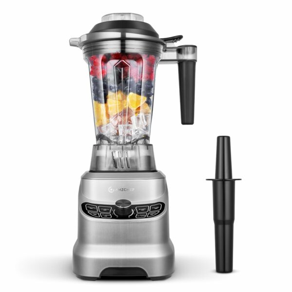 AMZCHEF 1800W Blender Smoothie Maker with 8 Adjustable Speeds and 7 Preset Settings, 23000RPM, 1.85L Blender for Smoothies, Shakes, Ice Crushes, Frozen Fruits