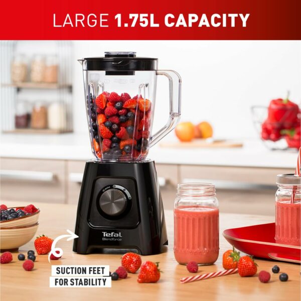 Tefal BL420840 Blendforce II Blender with Plastic Jug, 600 W, 1.5 liters, Black