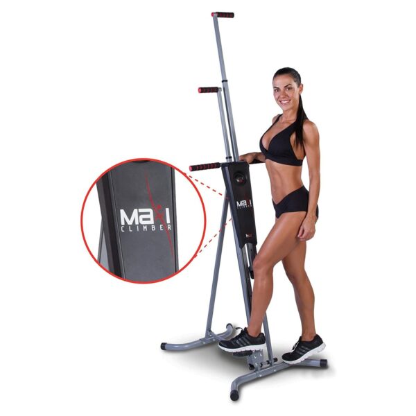 New Image Maxi Climber - Vertical Climbing Cardio Exercise Machine - Full Body Workout - Multifunctional At Home Gym Equipment - Black/Grey