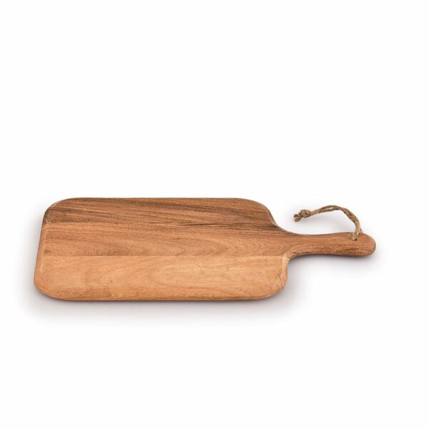 Samhita Acacia Wood Cutting Board, for Meat, Cheese, Bread, Vegetables & Fruits, with Grip Handle (38.1cm x 17.78cm)