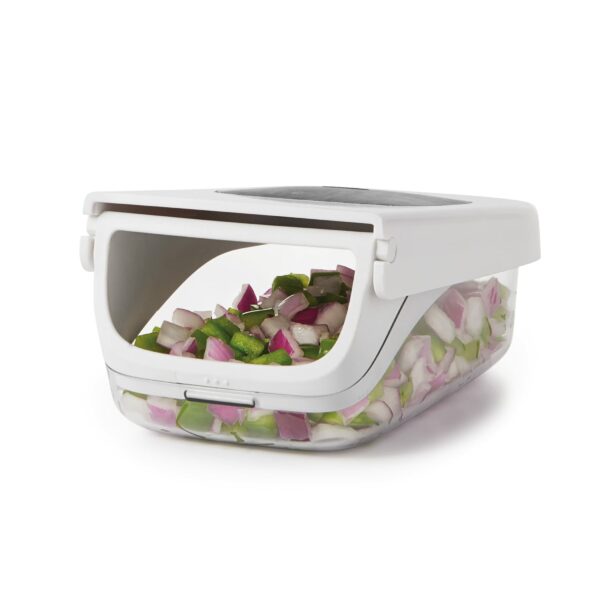 OXO Good Grips Vegetable Chopper With Easy-Pour Opening, White, 10.7 x 26.2 x 16.5 cm