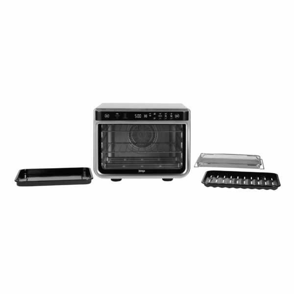 Ninja Foodi 10-in-1 Multifunction Oven, Fast Mini Oven, Countertop Oven, 10 Cooking Functions, Air Fry, Pizza, Grill, Roast, Bake, Toast, Bagel & more, Make Family-Size Meals, Silver/Black DT200UK
