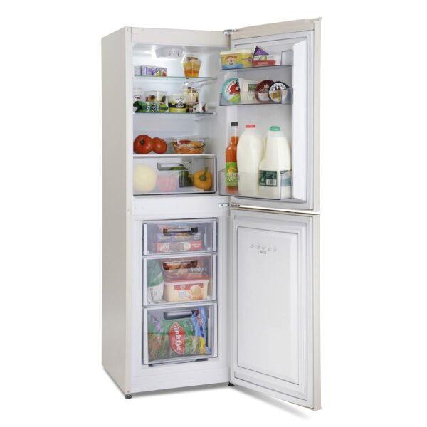 Montpellier Freestanding Retro Fridge Freezer, 145cm Cream
