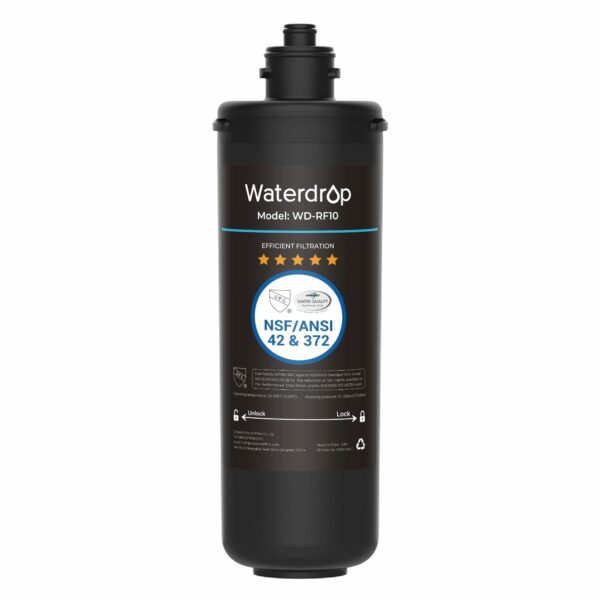 Waterdrop WD-RF10 Water Filter, NSF/ANSI 42 Certified, 30,000 Liters High Capacity, Replacement for Waterdrop Under Sink Water Filtration System WD-10UA, WD-10UB