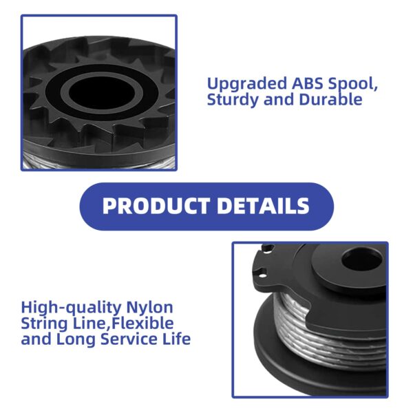 4 Pieces Strimmer Wire Replacement Spool and Line Compatible with Bosch ART 23 SL ART 26 SL, EasyGrassCut 18, 23, 26, 18-230,18-260, Grass Trimmer F016800569 F016800385