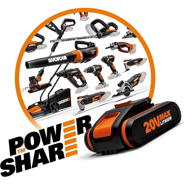 WORX WA3553 20V 4.0Ah Lithium Battery with Powershare Battery Platform