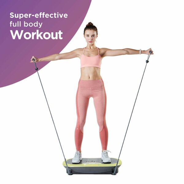 Wonder Core Rock N Fit Plate & Exercise Seat, 20 Speed Total Body Workout (Lime Green)
