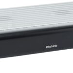 Brabantia Food Warmer 477140, 2 Burner - Matt Black with Grey Grill, 40 x 20 x 10 cm