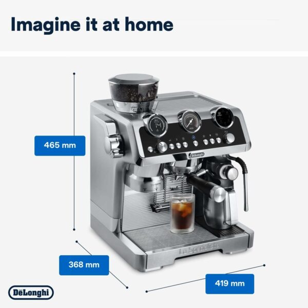 De'Longhi La Specialista Maestro EC9865.M Cold Brew Coffee, Manual Coffee Machine, Cold Extraction Technology, Smart Tamping Station, 8 Hot & Cold Recipes, Manual and Automatic Milk Frothing, Metal