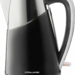 Andrew James Electric Kettle Fast Boil Kettle, Energy Efficient Quiet Kettle, Cordless Kettle with 1.7L Water Jug, 360˚ Swivel Base Quick Boil Kettle with Filter - Reusable Filter 3000W (Black)