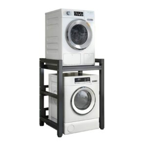 VETERS Dryer Stand Height adjustable Portable Stacking Kit for Front Loader Washing Machine & Tumble Dryer,Storage Rack over washing machine storage unit,400KG Load Capacity