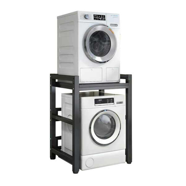 VETERS Dryer Stand Height adjustable Portable Stacking Kit for Front Loader Washing Machine & Tumble Dryer,Storage Rack over washing machine storage unit,400KG Load Capacity