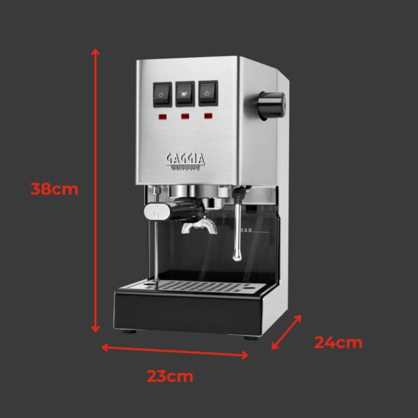 Gaggia Classic Evo Pro Manual Espresso Coffee Machine, Stainless Steel