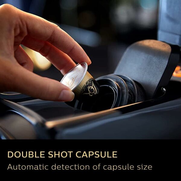 Versuni Philips L'OR Barista Sublime Capsule Coffee Machine, Double Shot, 1 or 2 Cups, Full Coffee Menu, Black (LM9012/60)