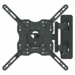 Amazon Basics TV Wall Bracket for 26-55 inch(66cm-140cm) TVs, Swivels Tilts TV Wall Mount for Flat & Curved TV, VESA 100x100mm to 400x400mm, holds up to 36kg, Black