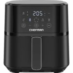 Chefman 3.8L Air Fryer, Touch Controls with 4 Presets, Compact Air Fryer with Hi-Fry Technology for Extra Crisp, Quick & Easy Meals, Nonstick & Dishwasher Safe Basket, Black