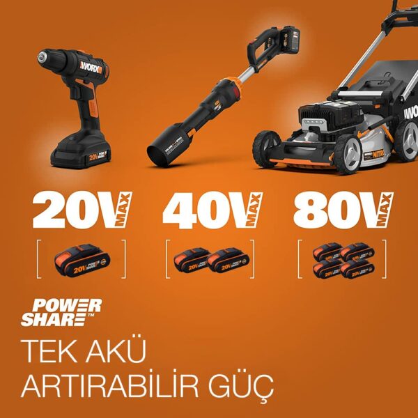 WORX WA3553 20V 4.0Ah Lithium Battery with Powershare Battery Platform