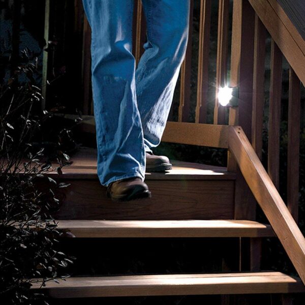 Mr. Beams MB520 Wirelsss Battery-Operated Indoor/Outdoor Motion-Sensing LED Step/Stair Light, Brown