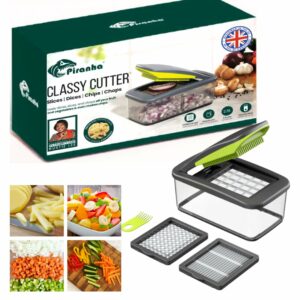 PIRANHA Classy Cutter | Vegetable Dicer & Chopper | Multifunctional Food Cutter with Stainless Steel Blades
