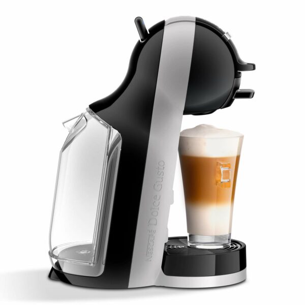 NESCAFÉ Dolce Gusto EDG155.BG Mini-Me Automatic Coffee Machine Black & Arctic Grey by De’Longhi - Starter Kit