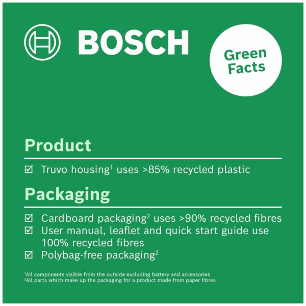 Bosch detector Truvo 2nd gen. easy one-button handling, simple detection of live cables metal wall scanner up to 70mm