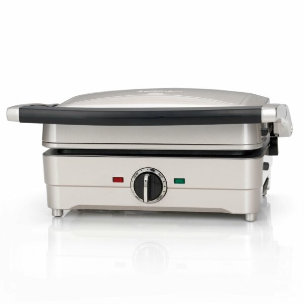 Cuisinart Waffle & Pancake Maker, Electric grill, even cooking, Non-stick Removable, interchangeable plates, Dishwasher safe, 210°C, Frosted Pearl