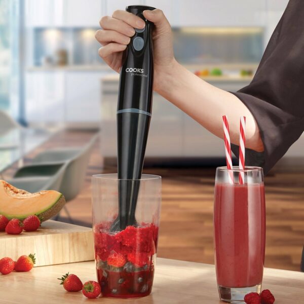 Cooks Professional 2-in-1 Electric Potato Masher & Immersion Hand Blender | Electric Hand Blender ideal for Soup, Baby Food, Smoothies | Variable Speed Control | Stainless Steel Blade