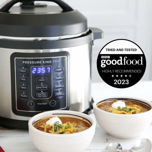 Drew&Cole Electric Pressure King Pro 14-in-1 Digital Pressure Cooker, 4.8L Capacity, Improved Design, Enhanced Non-Stick Coating, Oven & Dishwasher Safe, Great for Easy Family Meals, Charcoal Grey