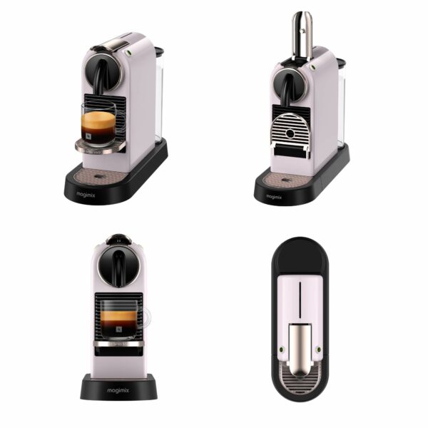Nespresso CitiZ EN167.P Capsule Coffee Machine, Single-Serve Pod Coffee Machine, Compact Design, 19 Bar Pressure, 2 Cup Sizes, Welcome Set Included, Pink