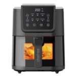CHEFREE Air Fryer, 6-in-1 Smart Programmes, Health Air Fryer and Toaster, ViewCook Window, 5L Family Sized Yet Compact, Oil Free & Less Fat & Saving Energy - AFW01, Black