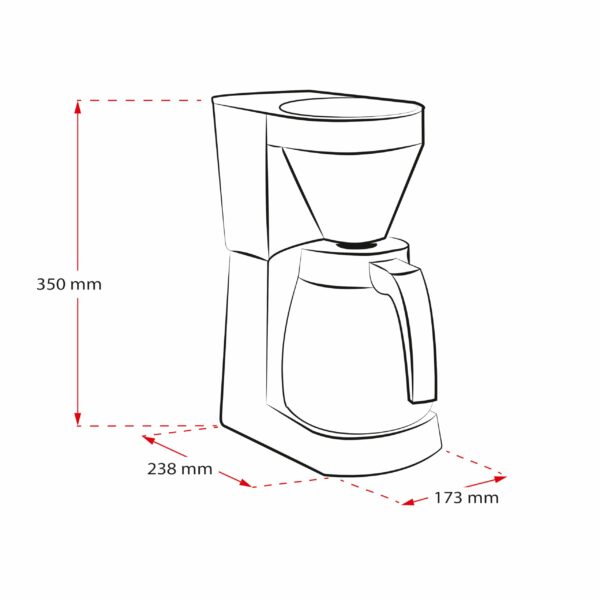 Melitta Filter Coffee Machine with Insulated Jug, Easy Therm II Model, 1023-06, Black, 6762891