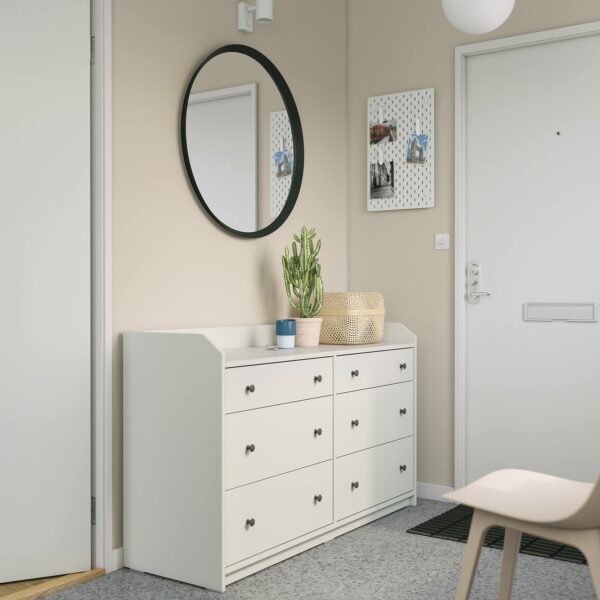 IKEA HAUGA Chest of 6 Drawers, 138x84 cm, White