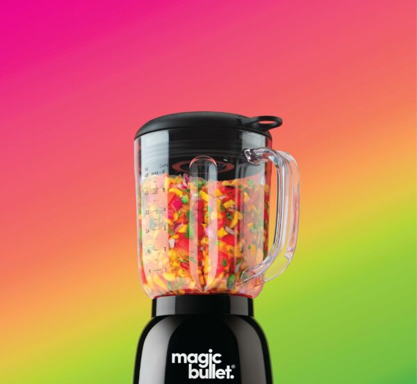 nutribullet magic bullet Large Capacity Jug Blender & Smoothie Maker in Black - Pulse & Blend Technology - Easy To Use - 600W Motor Base with 1.5L Pitcher