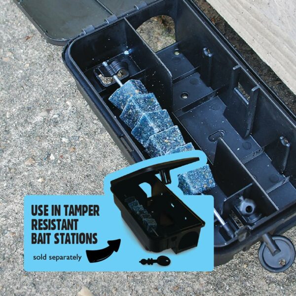 The Big Cheese All-Weather Block Bait - 10g x 30 Kills Mice and Rats Damp-Proof, Weather-Resistant, Blue Difenacoum