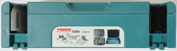 Makita E-08713 120 Piece Maintenance Set Supplied in a Makpac Case