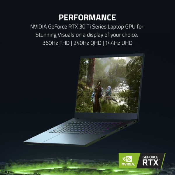 Razer Blade 15-15 Inch Gaming-Laptop - NVIDIA GeForce RTX 3060 - Intel Core i7-12800H - 15,6" 240Hz QHD-Display - 16 GB DDR5 RAM - 1 TB SSD - Aluminium Case - QWERTY UK-Layout | Black