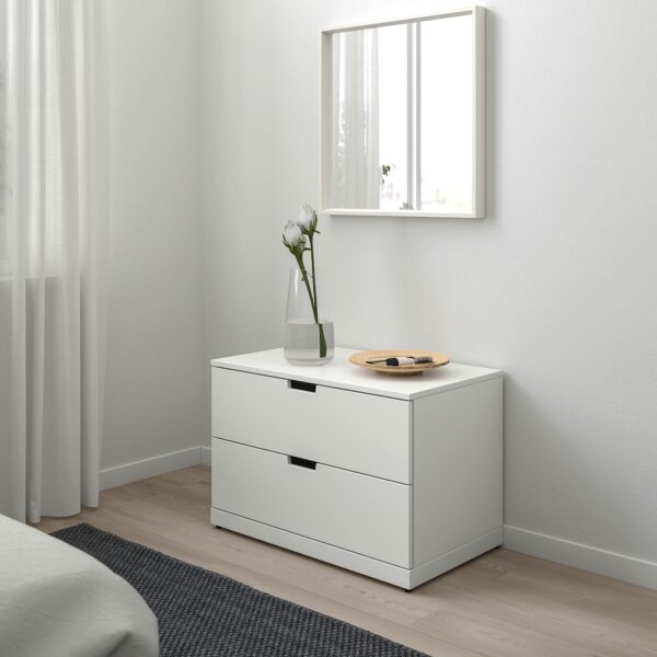 IKEA NORDLI Chest of 2 Drawers, 80x54 cm, White