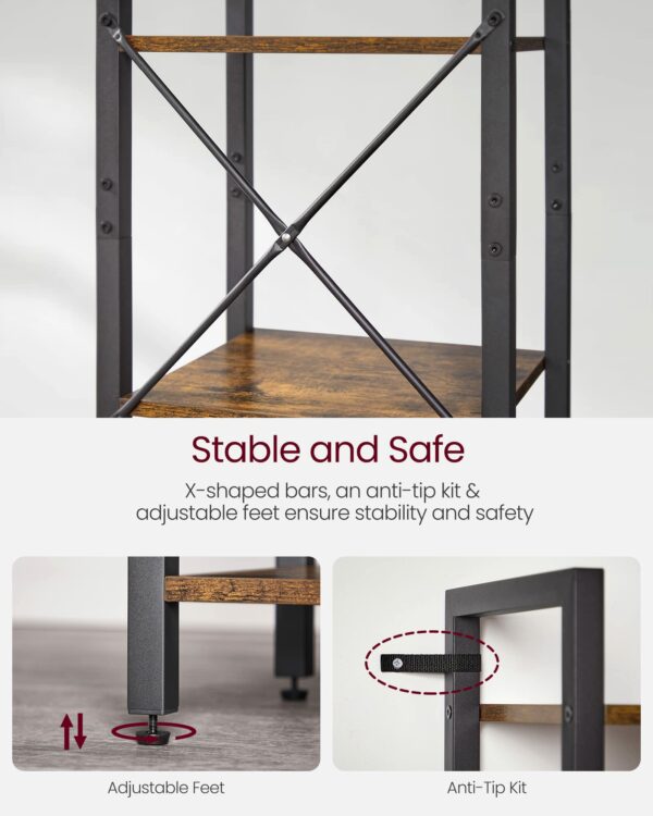 Vasagle 6-Tier Bookshelf, Bookcase, Shelving Unit