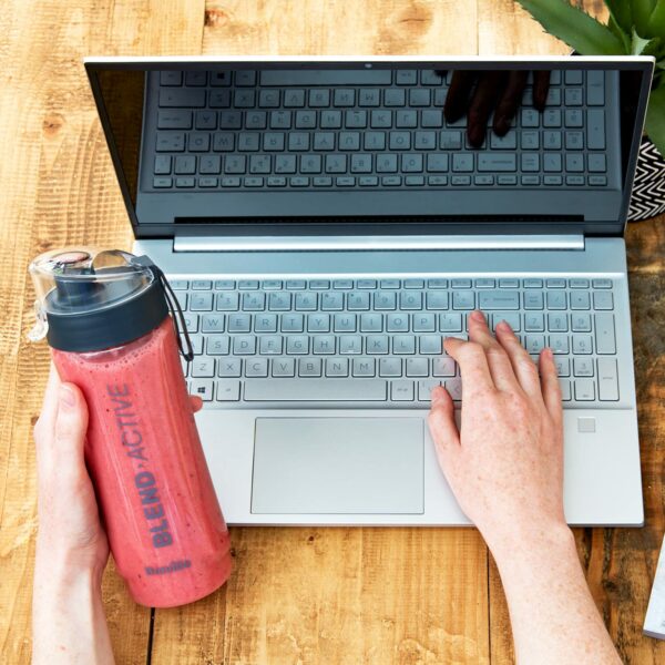 Breville Blend Active Bottle (600ml) | Clear Smoothie Bottle | Leak Proof | Grey Lid [VBL247]