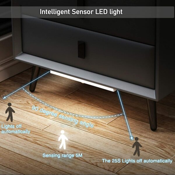 Baubuy Smart Nightstand Wireless Charging Station Bluetooth Speaker Fingerprint Lock 2 Drawers Bedside Table Modern Bedroom Bedside Locker